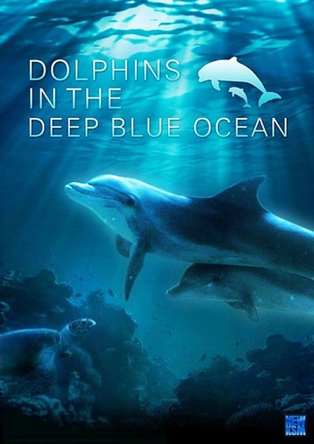 Plakat von "Dolphins in the Deep Blue Ocean"